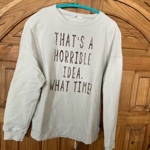 Cream Graphic Sweatshirt